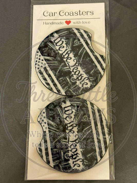 “We The People” Car Coaster Set