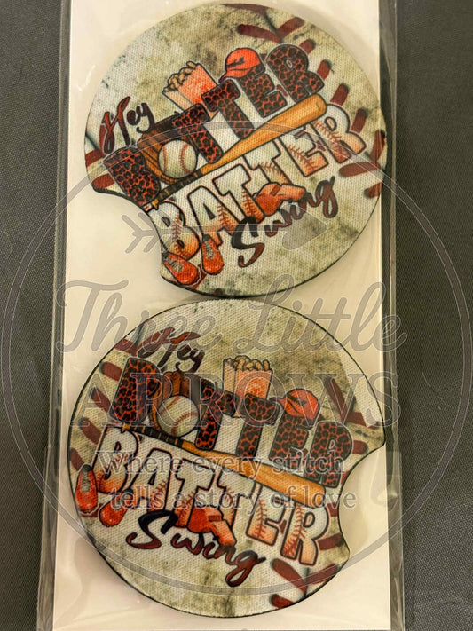 Hey Batter Batter Swing Car Coasters