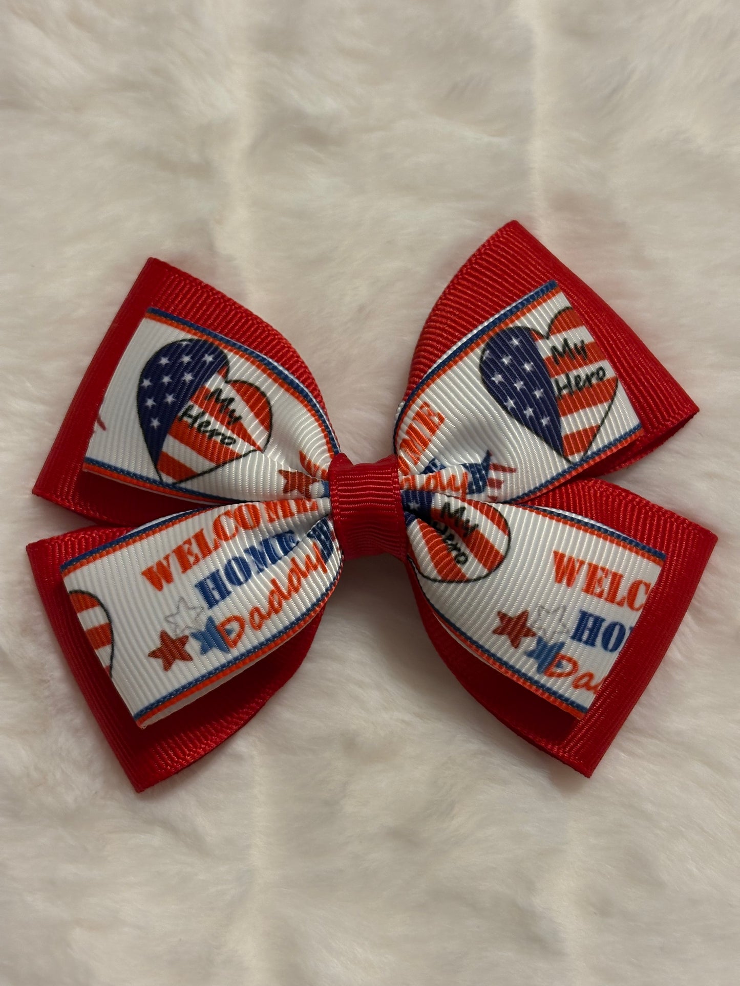 Welcome Home Daddy Hair Bows
