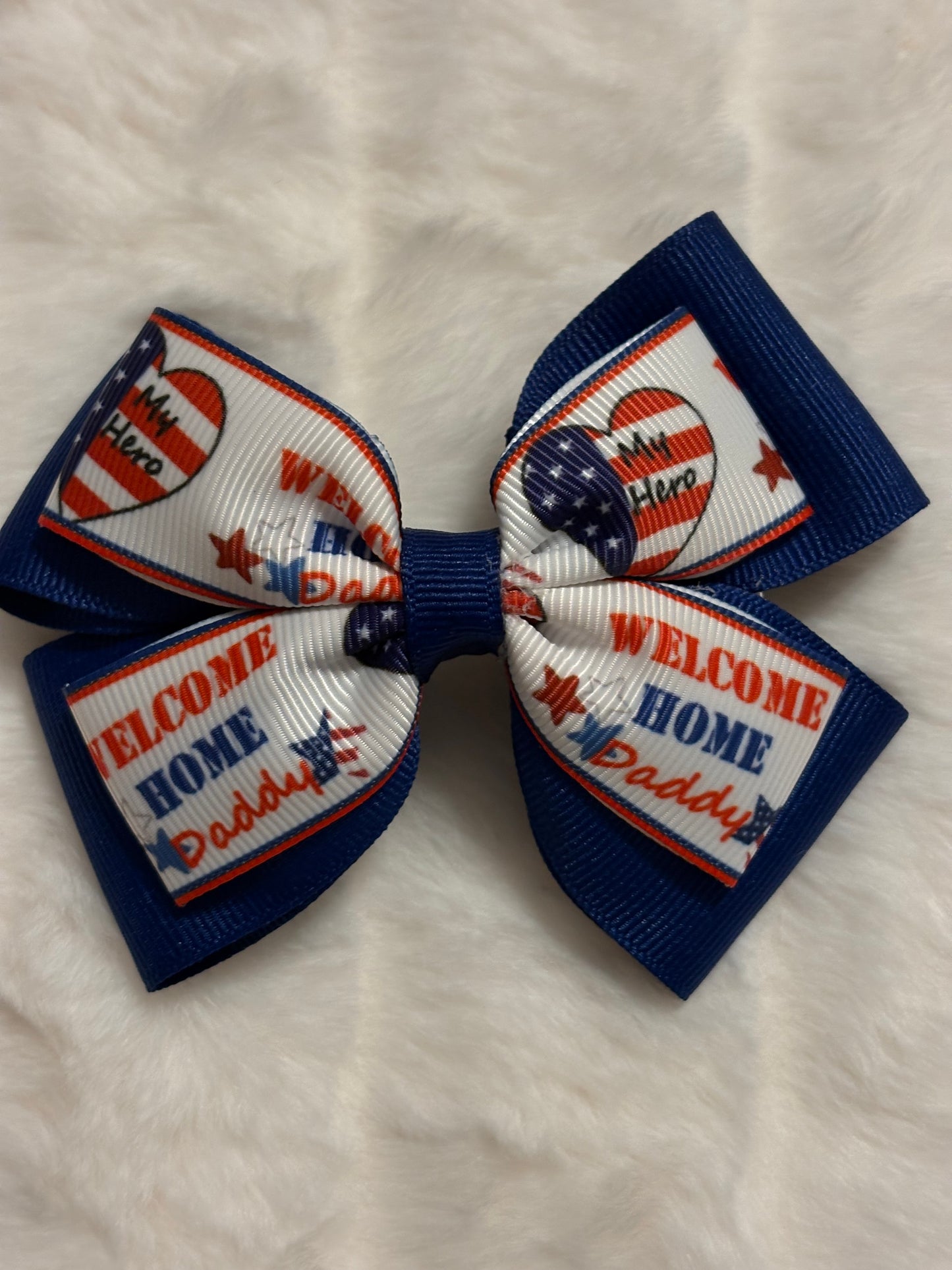 Welcome Home Daddy Hair Bows