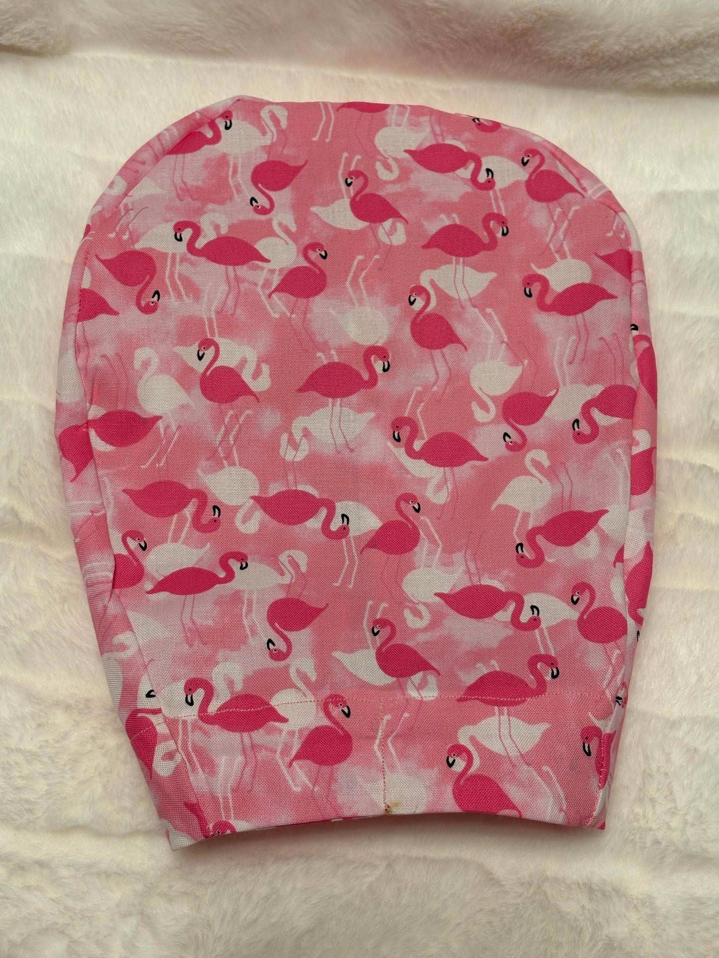 Pretty in Pink Flamingo Scrub Cap