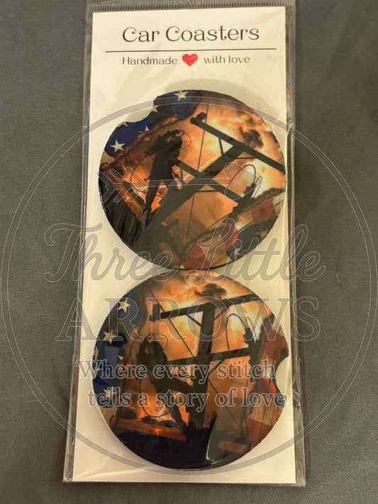 Lineman Lightning Storm Car Coasters
