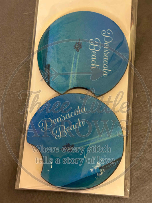 Pensacola Beach Blue Angels Car Coasters
