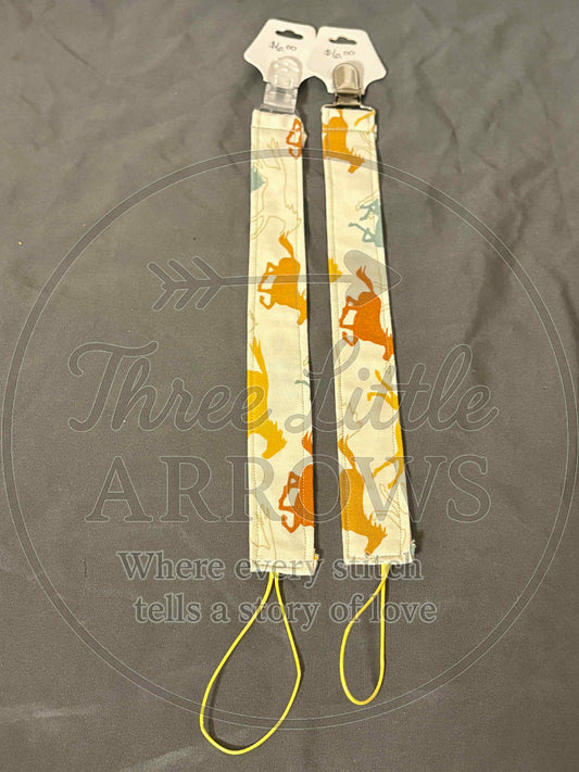 Western Horse & Horseshoe Pacifier Clip