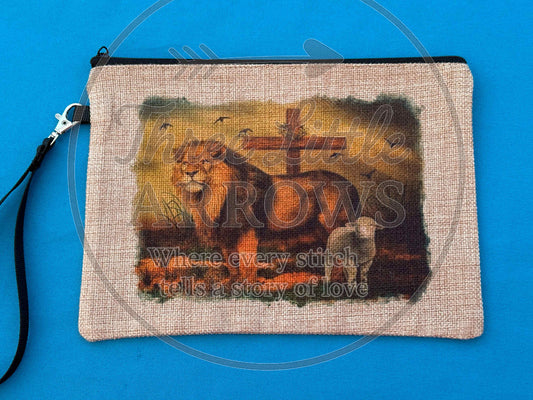 The Lord is My Shepherd Burlap Pouch