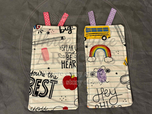 Teacher-Inspired Fabric Bookmarks