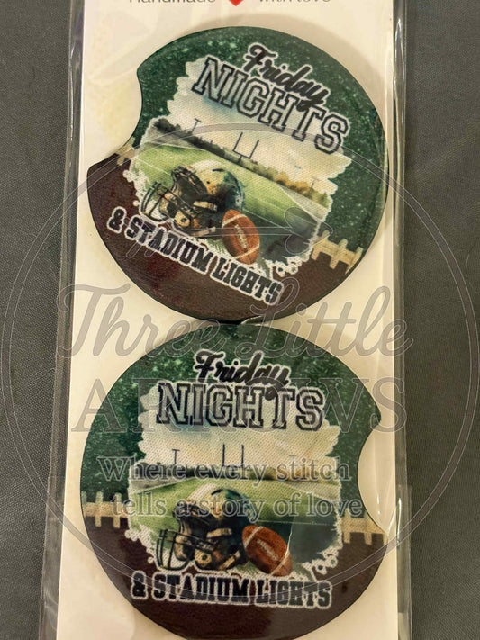 Friday Night Lights Football Car Coasters