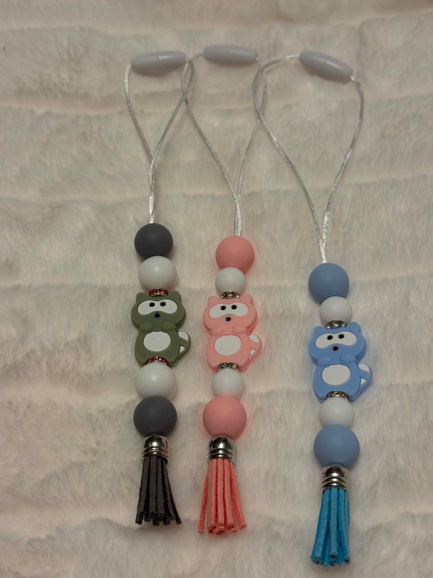Woodland Raccoon Collection– Rearview Mirror Car Charms
