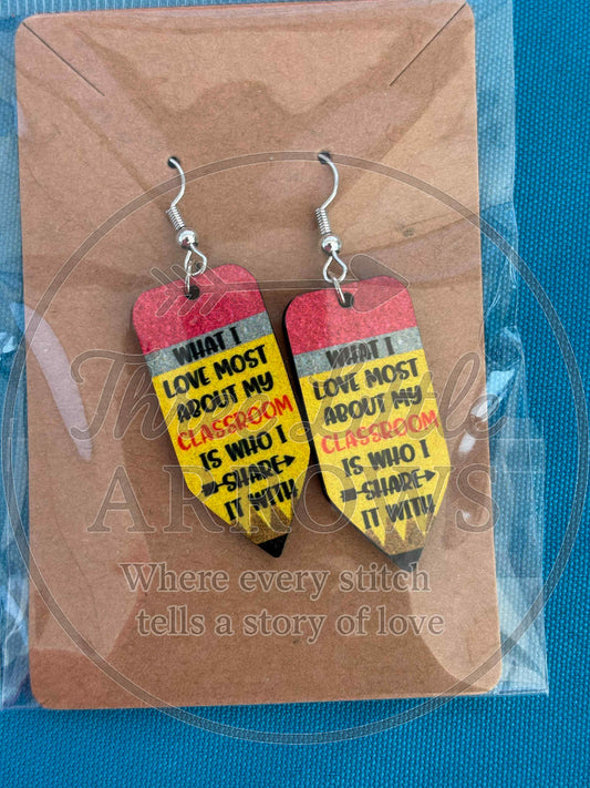Classroom Love Teacher Earrings
