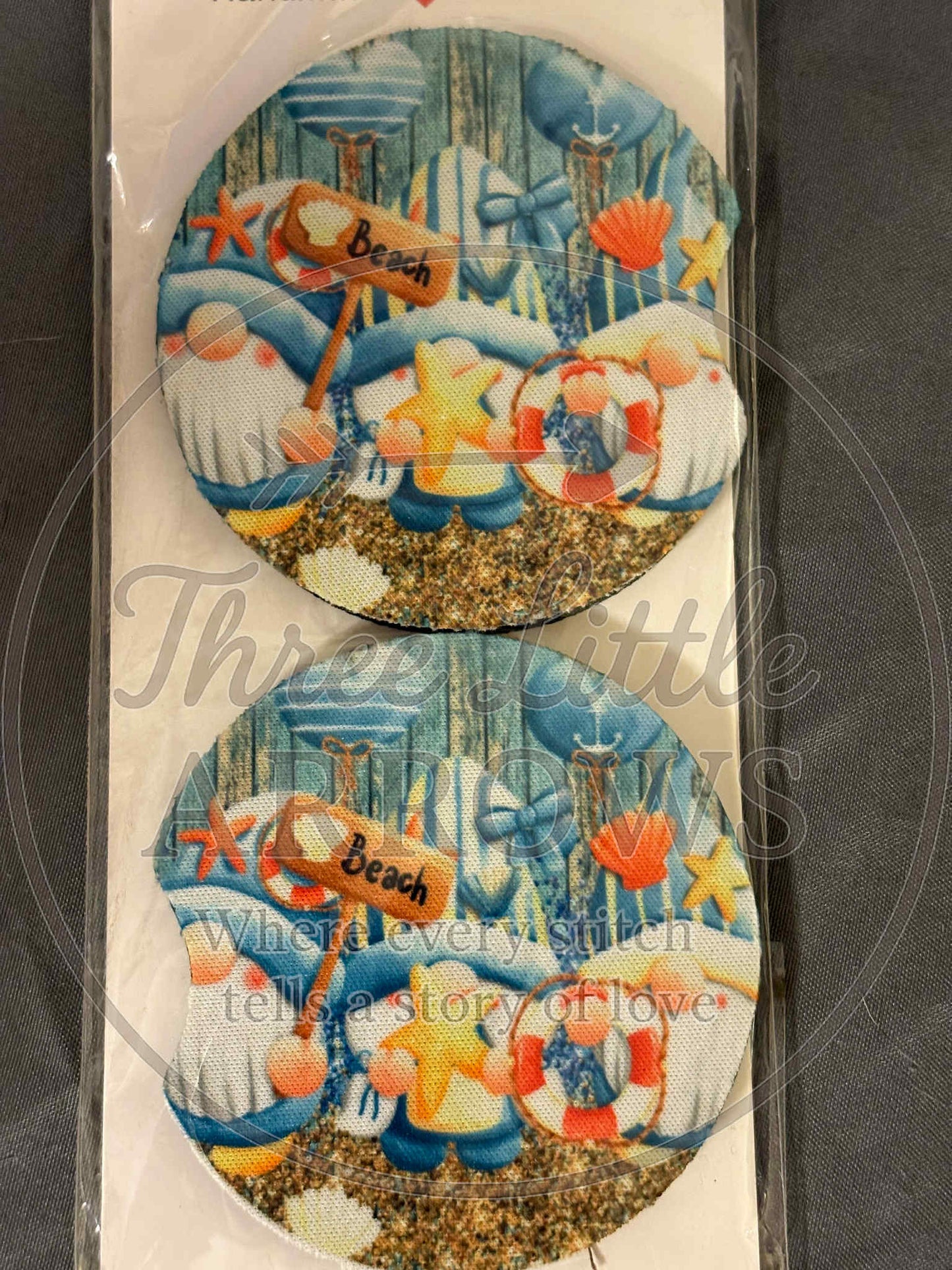 Beach Gnome Car Coasters