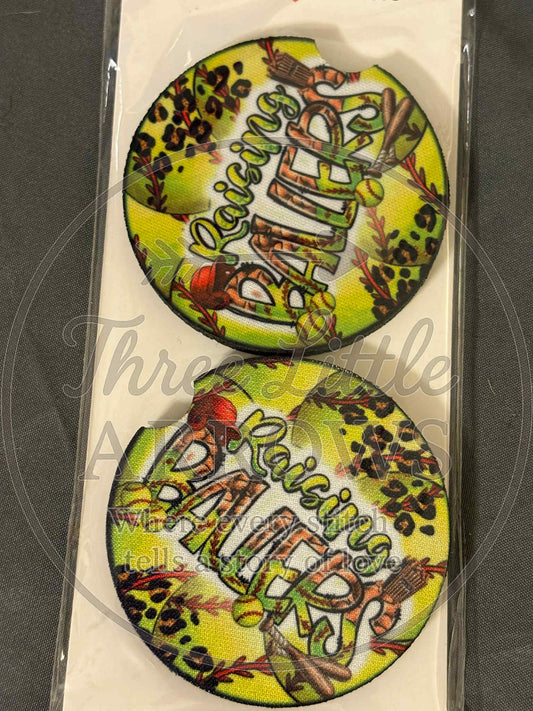 Raising Ballers Car Coasters